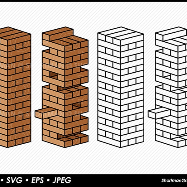 Timber Tower Game Clipart - SVG PNG Download