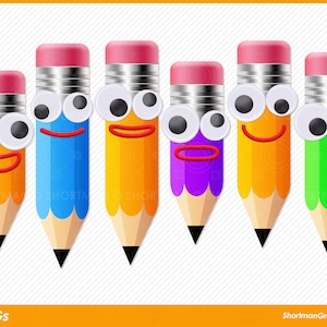 Clipart de lápis - lápis de desenho animado PNG - Clipart de volta às aulas