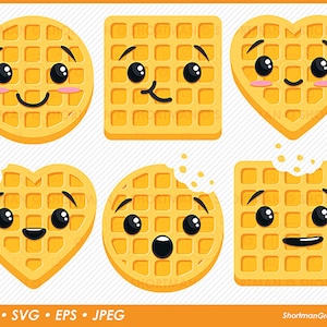 Waffel Gesichter Clipart - SVG PNG