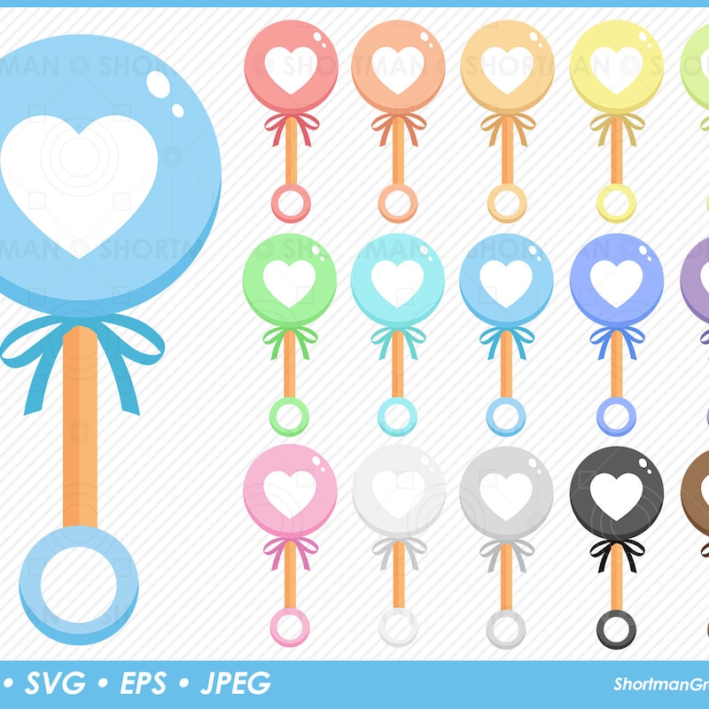 Baby Rattle Clipart Svg - Etsy