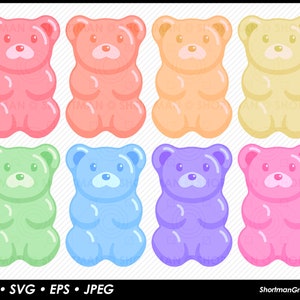 Clipart de ursinhos de goma - SVG PNG
