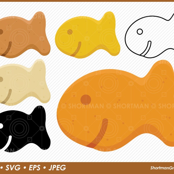 Fish Cheese Crackers Clipart PNG SVG
