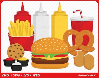 Clipart cheeseburger - Clipart di patatine fritte PNG SVG