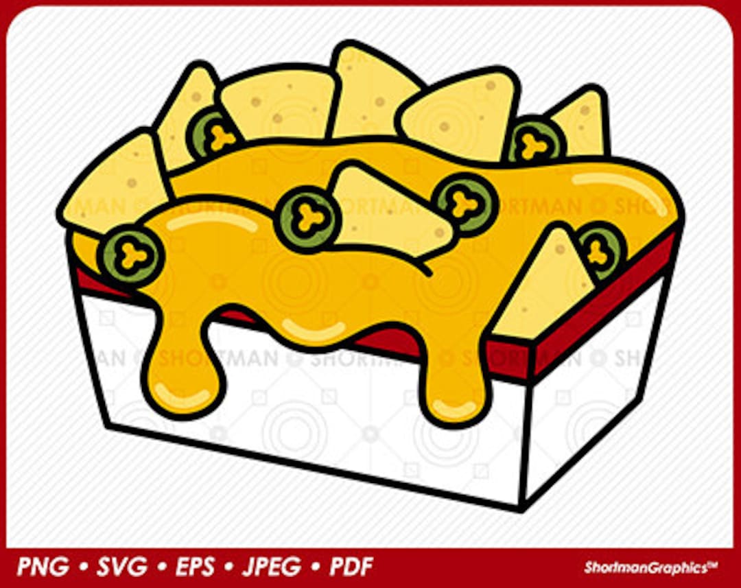 Nacho Cheese With Chips SVG PNG Etsy