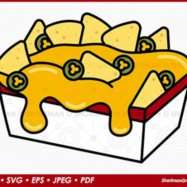 Nacho Cheese with Chips - SVG PNG