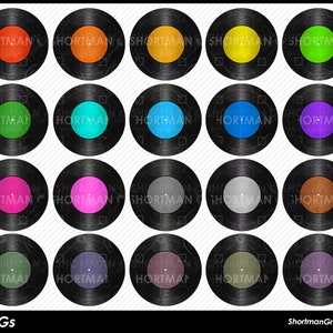Vinyl Record Clipart - PNG Set