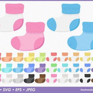 Baby Sock Clipart - SVG PNG