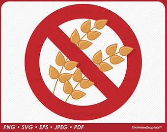 Gluten Free Allergy Clipart - SVG PNG Download
