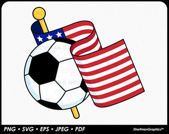 Calcio con bandiera degli Stati Uniti - Calcio - Clipart - Download PNG SVG