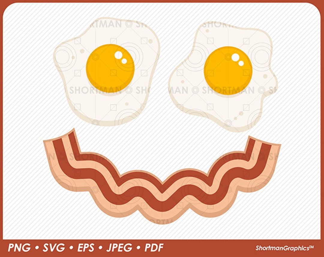 Bacon And Eggs Breakfast With Sunny Side Up PNG Images