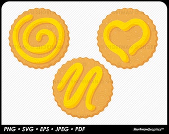 Cheese and Cracker Clipart - PNG SVG