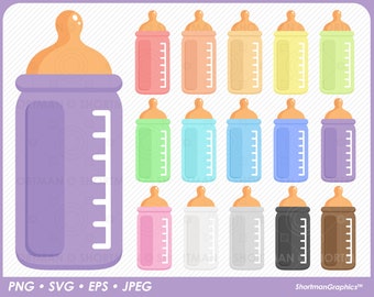 Baby Bottle Clipart - SVG PNG