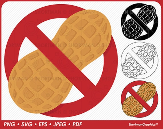 Peanut Allergy Clipart SVG PNG Download - Etsy