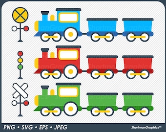 Trenino giocattolo colorato per bambini - PNG SVG
