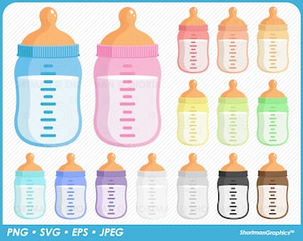 Baby Bottle Clipart - SVG PNG