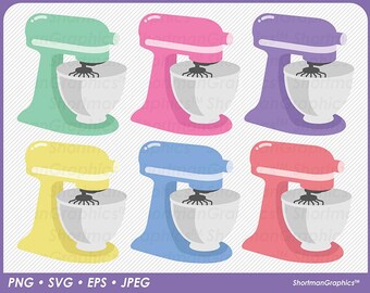 Impastatrice per torte - Rosa Viola Verde Blu Giallo Rosso - Clipart PNG SVG