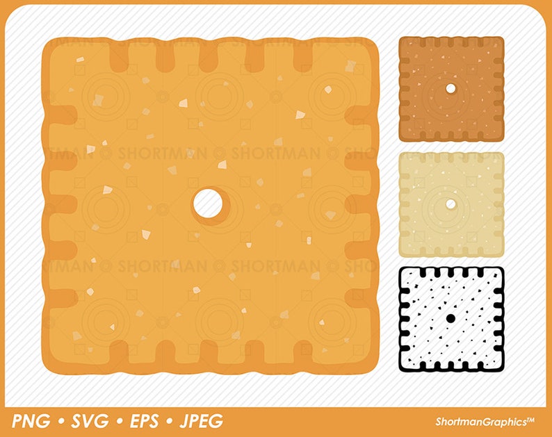 Cheese Cracker Clipart PNG SVG Etsy