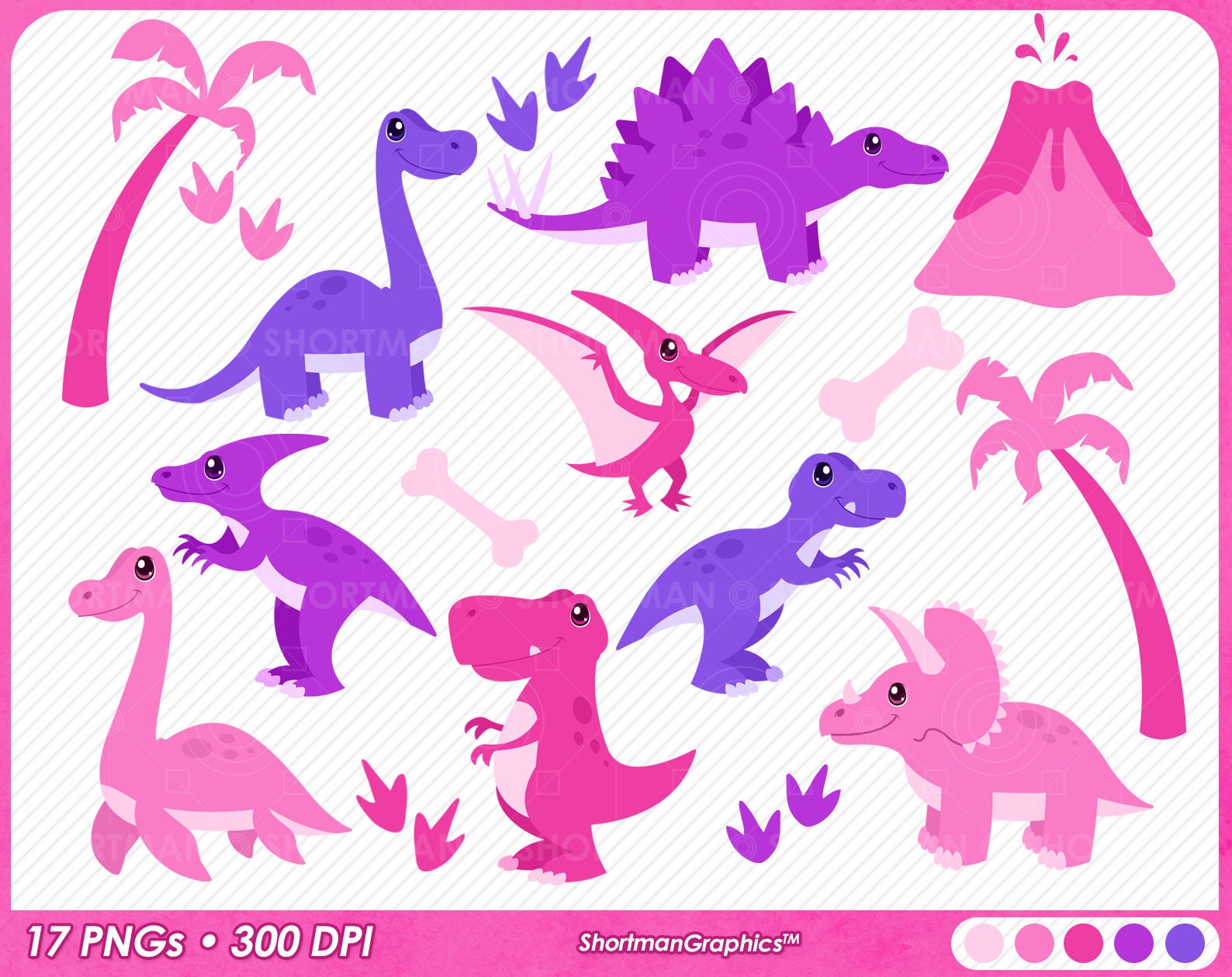 Dinosaur Clipart PNG Cartoon Pink Purple Violet - Etsy Dinosaur Clipart PNG Cartoon Pink Purple Violet - Etsy