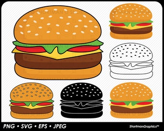 Clipart di cheeseburger - PNG SVG