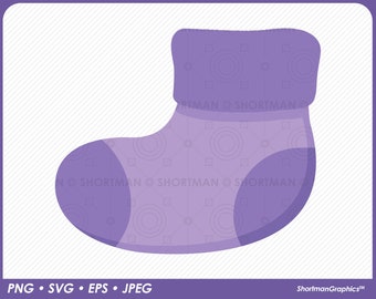 Socks Svg Clip Arts - Baby Sock Clip Art, HD Png Download , Transparent Png  Image - PNGitem