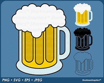 Immagine clipart di un boccale di birra PNG SVG
