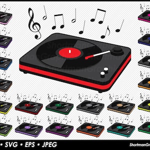 Tocadiscos de vinilo - SVG PNG