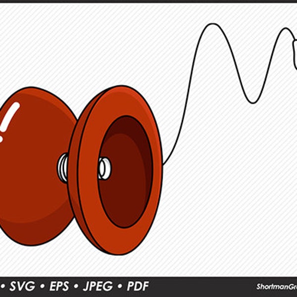 Red Yo-Yo Clipart - SVG PNG Download