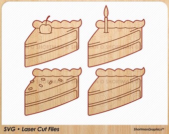 Fetta di torta - TAGLIO LASER - SVG