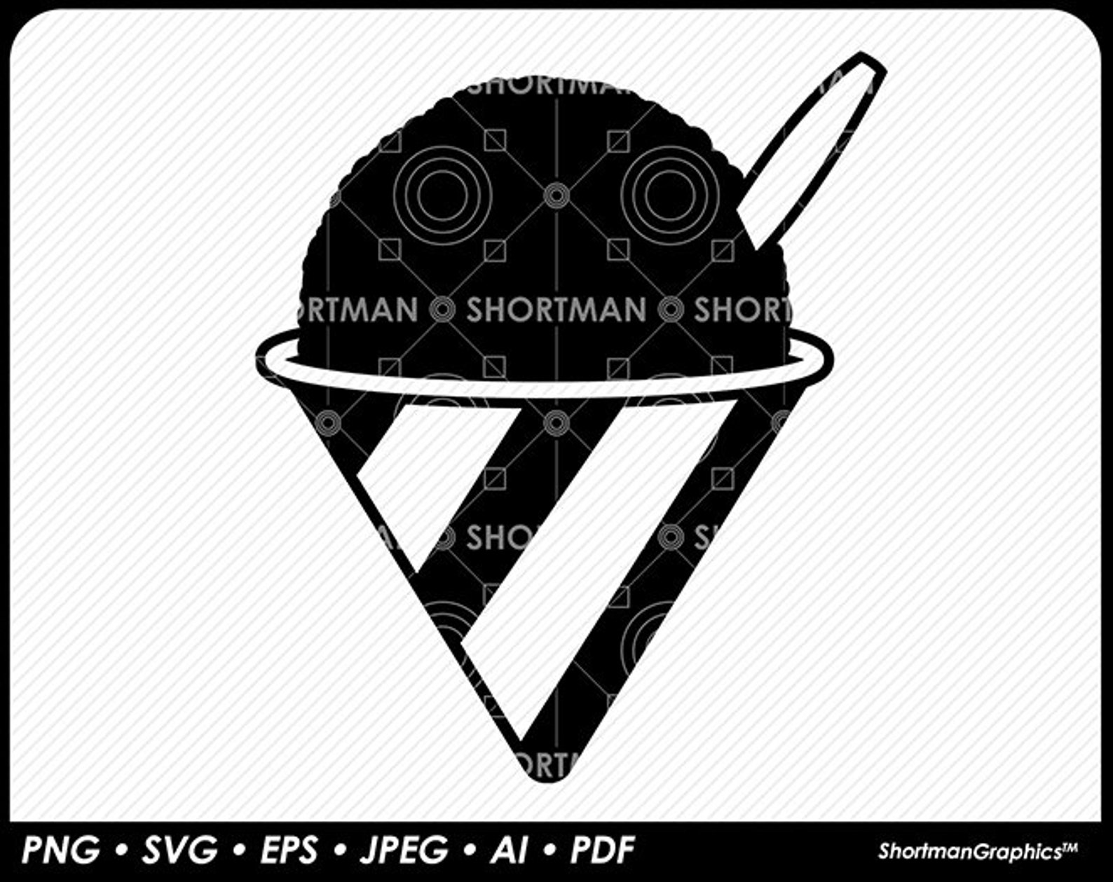 Snow Cone Clipart SVG PNG Download Etsy