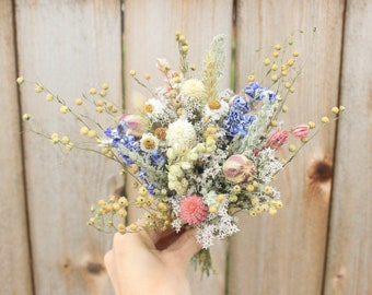 Mini dried flowers bouquet Centerpieces / Wedding Table Decoration flowers / Dried flower bunches / Custom color available