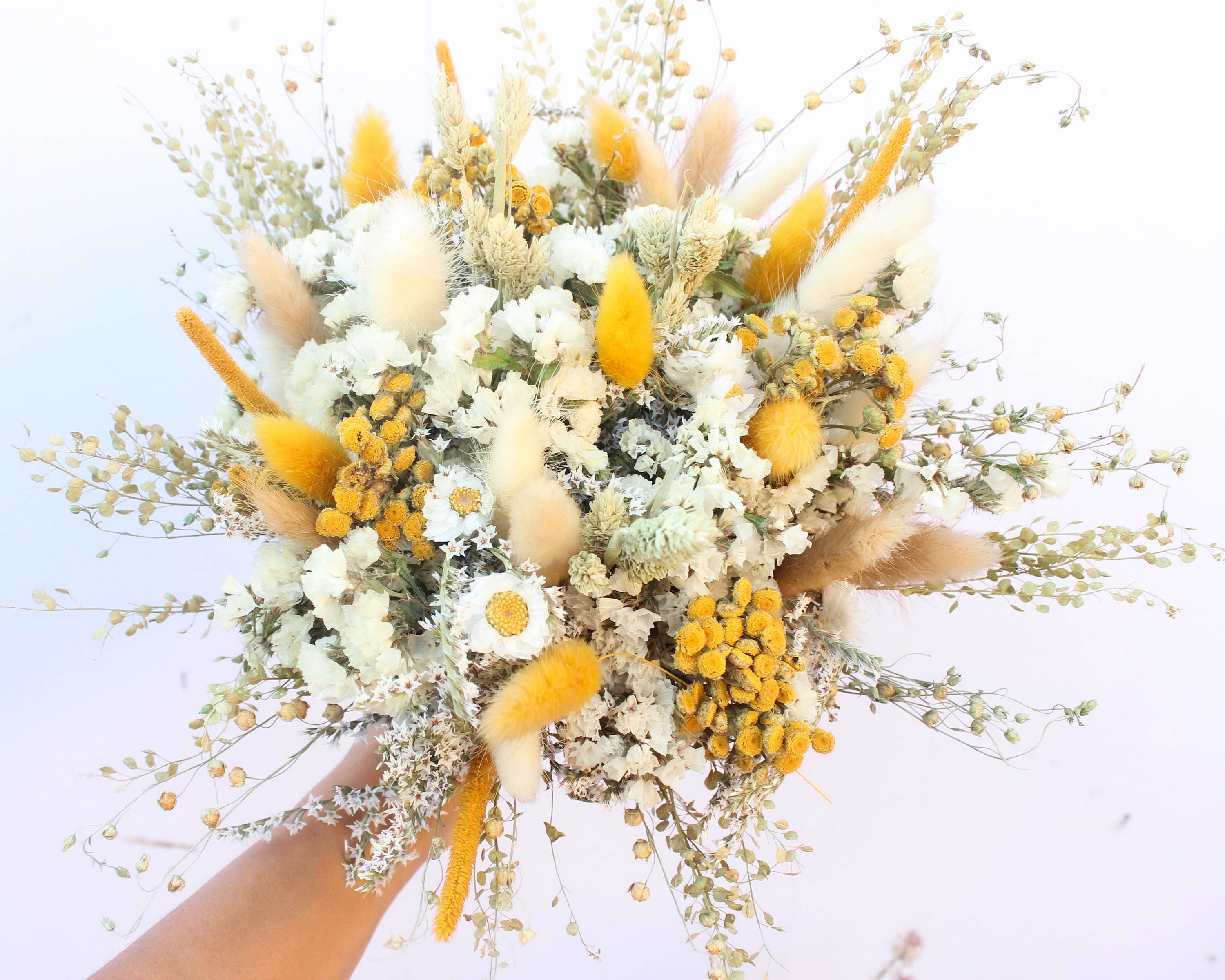 Boho Dried Flower Wedding Bouquet
