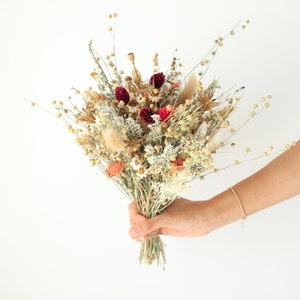 Festival Meadow Bridal bouquet / Dry Flowers bouquet for Wedding / Rustic Boho Brides and Bridesmaid bouquet / Wildflowers Dried bouquet image 10