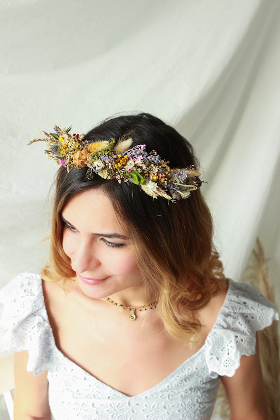 dried flower headpiece