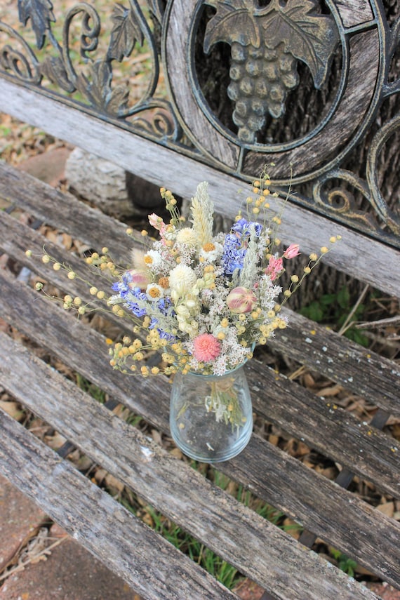 Mini bouquet di fiori secchi Centrotavola / Fiori decorativi per la tavola  nuziale / Mazzi di fiori secchi / Colori personalizzati disponibili -   Italia