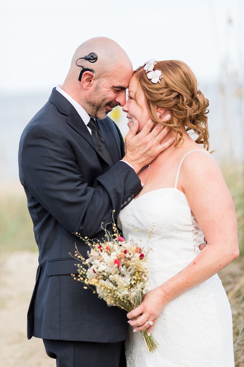 Festlicher Wiesen-Brautstrauß / Trockenblumenstrauß zur Hochzeit / Rustikaler Boho-Braut und Brautjungfernstrauß / Wildblumen-Trockenstrauß Bild 6