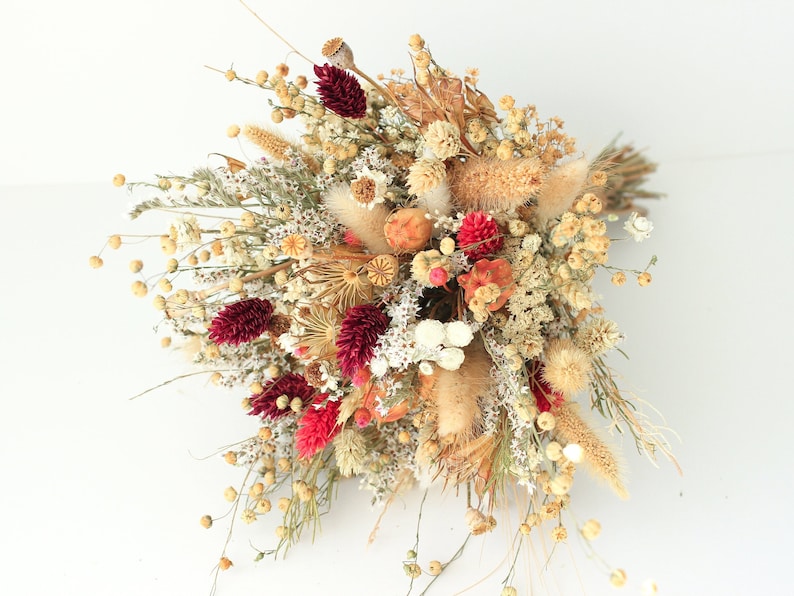 Festival Meadow Bridal bouquet Natural flower bouquet Wedding Rustic Boho Brides and Bridesmaid bouquet Wildflowers Dried bouquet