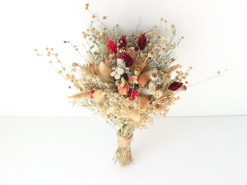 Festival Meadow Bridal bouquet Natural flower bouquet Wedding Rustic Boho Brides and Bridesmaid bouquet Wildflowers Dried bouquet