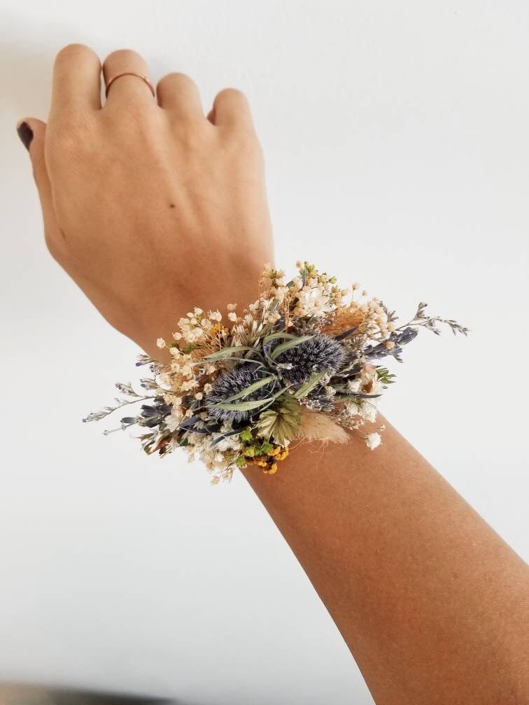 Missend Kolonisten Krachtig Dried Thistle Wrist Corsages / Floral Corsage Bracelet / Dried - Etsy