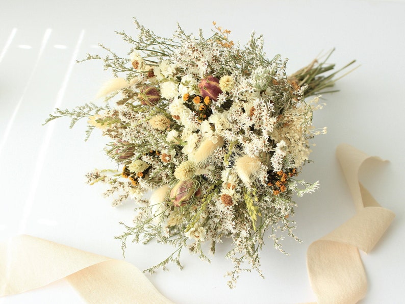 Fall Dry Flowers Hair comb Fall dream dried flowers arrangement Rustic Wedding Autumn Orange Wildflowers Headpiece
