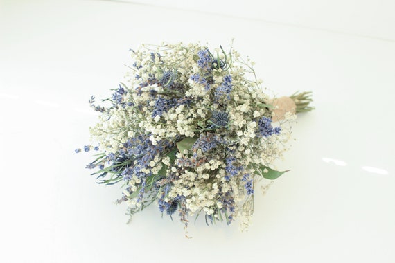 Lavender Blue Thistle Bouquet Wedding Babies Breath Bouquet Etsy Lavender Blue Thistle Bouquet Wedding Babies Breath Bouquet Etsy