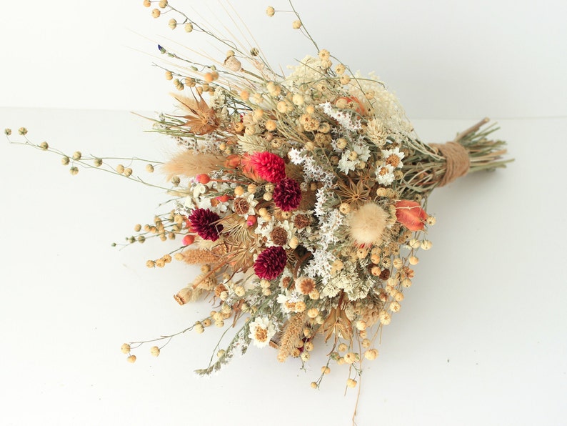 Festival Meadow Bridal bouquet Natural flower bouquet Wedding Rustic Boho Brides and Bridesmaid bouquet Wildflowers Dried bouquet