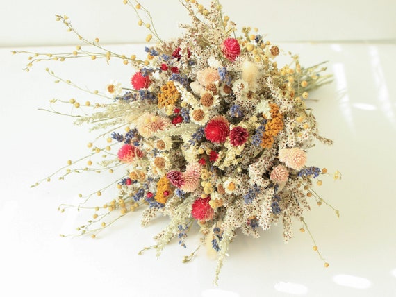 Corona di fiori secchi / Accessori per capelli della sposa / Copricapo di  fiori di paglia rosa pesca / Corona di fiori secchi per damigelle d'onore -   Italia
