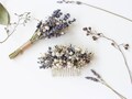 Dried Lavender Hair Comb: Dainty Wedding Floral Accessory