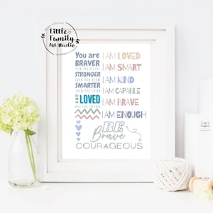 Farbmuster Ideen Printable Wandkunst, Worte Wolke, DIY Zitat Printable, Regenbogen Farbe, verschiedene Farben