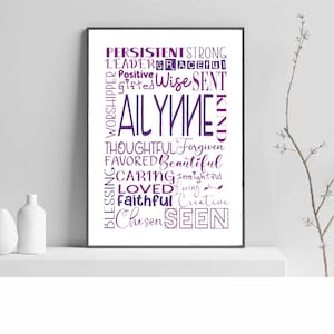 DIGITAL - Design your collage Word Art - Your own words, Any Colour, Any Occasion, Birthday Gift, Teacher Year End Gift, Play room decor