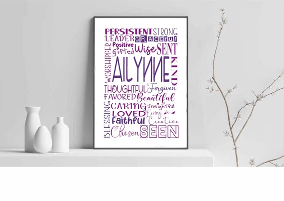 DIGITAL - Design your collage Word Art - Your own words, Any Colour, Any Occasion, Birthday Gift, Teacher Year End Gift, Play room decor