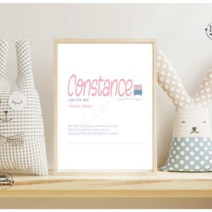Digitales personalisiertes Geschenk, Bedeutung der Namensdrucke, Taufgeschenkkunst, Baby-Nennungsgeschenk, neues Babygeschenk, Druck für Kinderzimmer