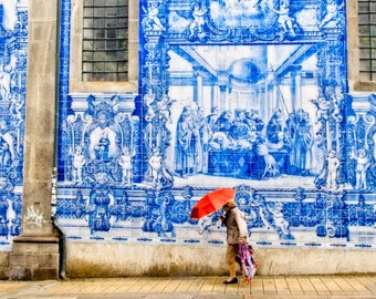 Chapel of Souls (horizontal), Capela das Almas de Santa Catarina, Porto, Portugal, horizontal crop, fine art photograph color print wall art