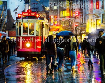 Rainy Night on Istiklal Caddesi, Istanbul