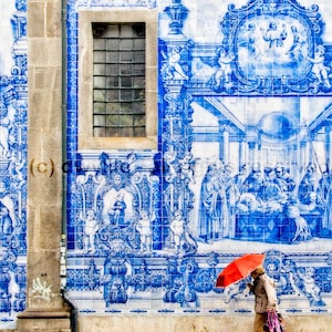 Chapel of Souls (vertical), Capela das Almas de Santa Catarina, Porto, Portugal, vertical crop, fine art photograph color print wall art